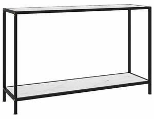 Konzolový stolek bílý 120 x 35 x 75 cm tvrzené sklo 322841