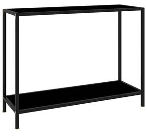 Konzolový stolek černý 100 x 35 x 75 cm tvrzené sklo 322836