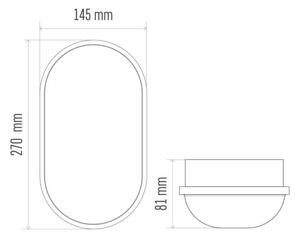 EMOS Lighting LED přisazené svítidlo, oválné bílé 20W neutrální bílá, IP65 1539722010