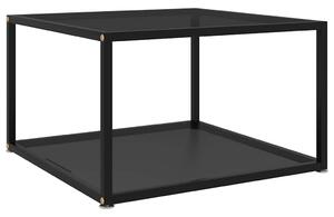 Konferenční stolek černý 60 x 60 x 35 cm tvrzené sklo 322888