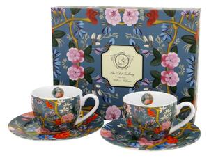 Porcelánový šálek s podšálkem Kilburn Blue 90 ml sada 2ks