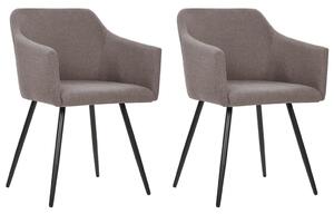 Jídelní židle 2 ks taupe textil 323102