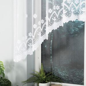 Dekorační oblouková krátká záclona na žabky FLORENTYNA 120 bílá 330x120 cm MyBestHome