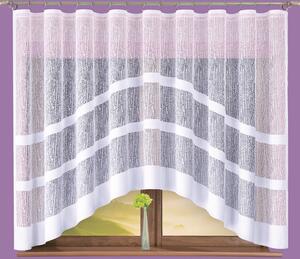 Dekorační oblouková krátká záclona na žabky WIKTORIA 160 bílá 310x160 cm MyBestHome