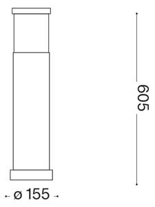Ideal Lux - Venkovní lampa TRONCO 1xE27/42W/230V 60 cm IP65 bílá