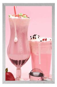 Plakát růžový mléčný koktejl