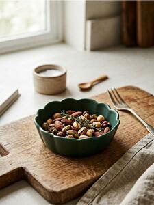 Sinsay - Keramická miska s vlnitým okrajem - tmavě zelená