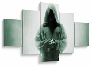 Obraz - Mnich v temnu (125x70 cm)