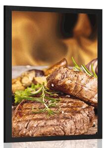 Plakát grilovaný hovězí steak