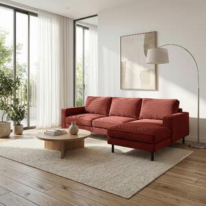 ROHOVÁ SEDAČKA, textil, červená Livetastic - Sedací soupravy, Online Only