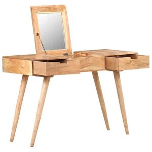 Toaletní stolek se zrcadlem 112 x 45 x 76 cm masivní akácie 323590