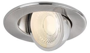 P 92412 LED vestavné svítidlo Zina IP65 5W / 8W 230V stmívatelné 2700 - 4000K kov kartáčovaný - PAULMANN