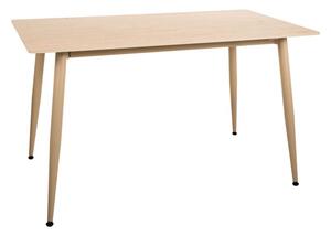 Jídelní stůl TALVEN s keramickou travertinovou deskou 130x70 cm, travertin/kašmír