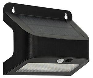 LED Solární nástěnné svítidlo se sen SOLTO LED/6W/3,7V 4000K IP54 2400 mAh černá