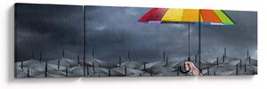 Obraz - Deštníky (170x50 cm)