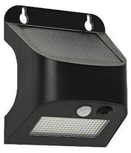 LED Solární nástěnné svítidlo se sen SOLTO LED/3W/3,7V 4000K IP54 1200 mAh černá