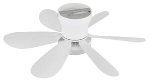 Globo 03625W - LED Stm stropní ventilátor DELORES LED/5W/230V 2700-6500K bílá+DO