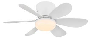 Globo 03625W - LED Stm stropní ventilátor DELORES LED/5W/230V 2700-6500K bílá+DO