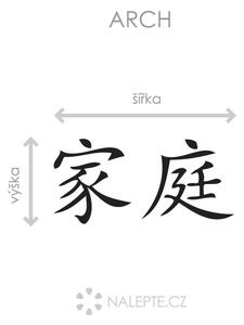 Čínské slovo rodina arch 70 x 34 cm