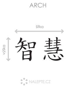 Čínský znak moudrost arch 70 x 35 cm