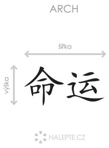 Čínské písmo Osud arch 70 x 34 cm