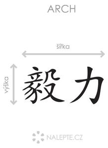 Čínské symboly Odvaha arch 150 x 69 cm