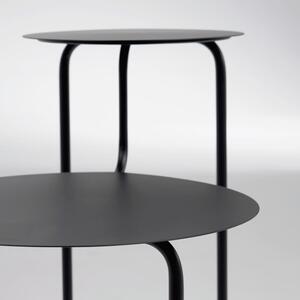 Černý kovový odkládací stolek Kave Home Vidalita