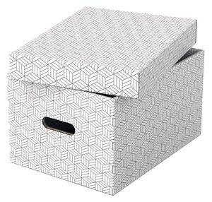 Sada 3 bílých úložných boxů Esselte Home, 26,5 x 36,5 cm