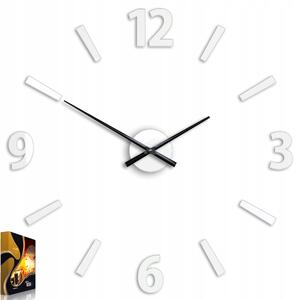 Nástěnné hodiny ModernClock bílé 75 cm