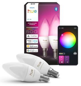 LED žárovka E14 B39 3.7W 500lm RGB SMART Zigbee WCA Philips HUE 2 ks