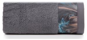 Bavlněný froté ručník s bordurou CHIARA 50x90 cm, šedá, 500 gr Eva Minge Varianta: ručník - 1 kus 50x90 cm