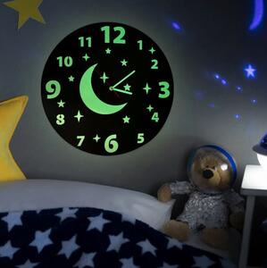 Osvětlené nástěnné hodiny do dětského pokoje Priemer: 30 cm