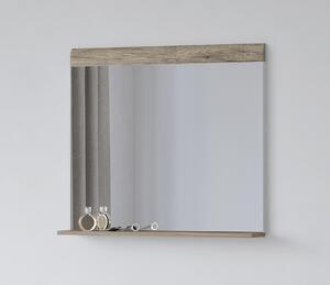 Zrcadlo Talvar (lesklá bílá + dub sanremo). 1091852
