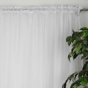 Dekorační krátká voálová záclona s řasící páskou SAMANTA bílá 400x150 cm MyBestHome