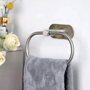 Držák na ručníky - stříbrný kruh