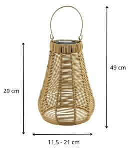 Mondex Solární lucerna SOKKE 29/49 hnědá