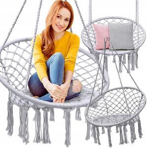 HAMAKA ZÁVĚSNÉ KŘESLO HOUPAČKA ČAPÍ HNÍZDO BOHO STYL PRO DOMÁCNOST ZAHRADU