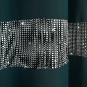 Dekorační závěs s řasící páskou AURORA tmavě zelená 145x250 cm (cena za 1 kus) MyBestHome