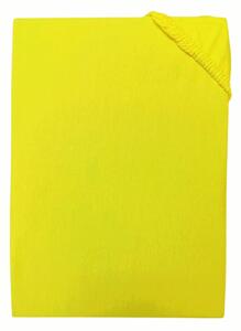 Prostěradlo jersey žlutá TiaHome - 70x140cm