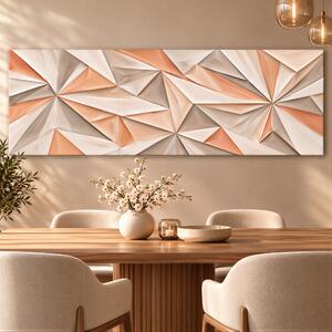Abstraktní obraz na plátně - Krystalické prolnutí FeelHappy.cz Rozměr obrazu (Šířka x Výška): 120 x 40 cm