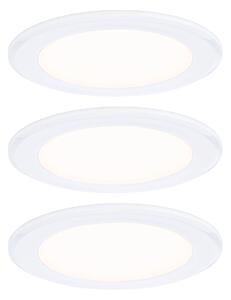 P 93115 LED vestavná nábytková svítidla 3ks sada kruhové 65mm 3x2,5W 230/12V 3000K bílá - PAULMANN