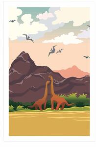 Plakát země dinosaurů