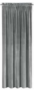 Dekorační jednobarevný velvet závěs s řasící páskou MY BEST 140x270 cm, šedá (cena za 1 kus) MyBestHome
