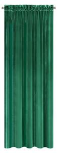 Dekorační jednobarevný velvet závěs s řasící páskou MY BEST 140x270 cm, zelená (cena za 1 kus) MyBestHome