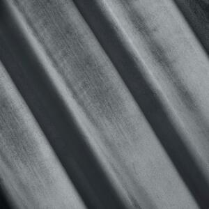 Dekorační jednobarevný velvet závěs s řasící páskou MY BEST 140x270 cm, šedá (cena za 1 kus) MyBestHome