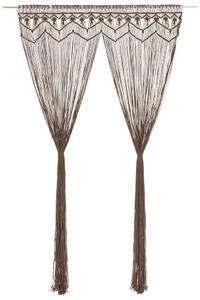 Macramé závěs taupe 140 x 240 cm bavlna 323982
