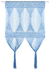 Macramé závěs modrý 140 x 240 cm bavlna 323990