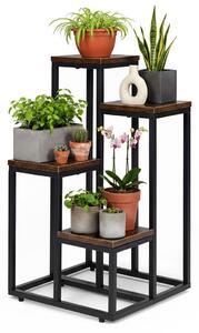 MODERNHOME Stojan na květiny EVELIN II 67x35 cm hnědý/černý