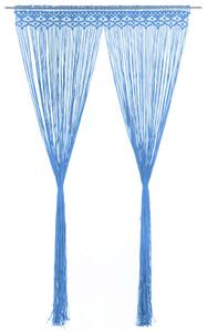 Macramé závěs modrý 140 x 240 cm bavlna 323987