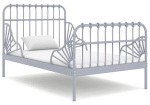 Prodloužitelný rám postele šedý kov 80 x 130/200 cm 324742